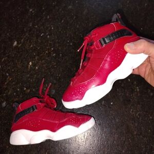 Jordan Kids Red and White Sneakers